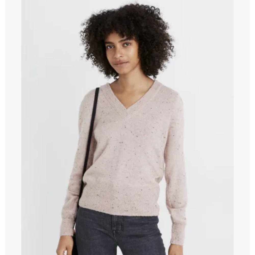 Madewell Donegal Westgate V-Neck Sweater in Coziest Yarn